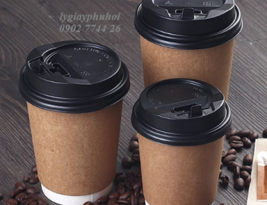 Ly giấy kraft, cốc giấy kraft 14oz-360ml - 2 lớp 